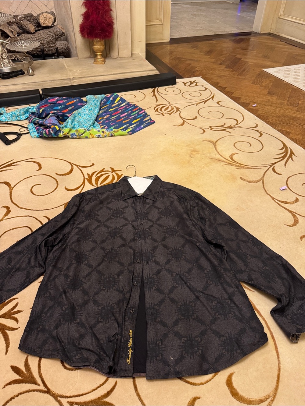 Robert Graham Black Patterned Dress Shirt